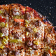Tavern-style sausage and giardiniera pizza